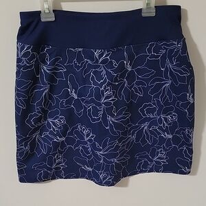 CYPRESS CLUB Navy Floral Women's Skort, Size S